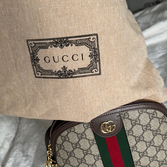Gucci Cream and Brown Crossbody Bag with Iconic Design - Picture 6 of 6